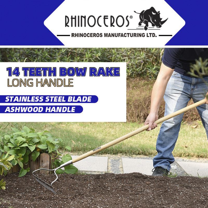 heavy duty stainless steel garden rake function